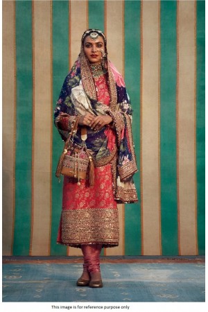 Bollywood Sabyasachi Inspired red silk churidar