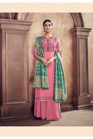 Pink viscose kameez with palazzo 58