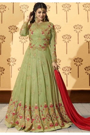 Ayesha Takia Light green color georgette party wear Anarkali