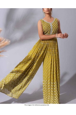 Bollywood model Mustard yellow jumpsuit