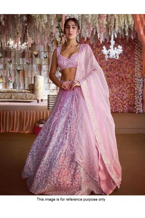 Bollywood SaraAlikhan inspired light rose lehenga choli