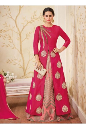 Pink color mastani silk wedding wear masakali