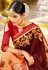 Wine georgette embroidered half and half saree 3974