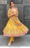 Bollywood Kriti Sanon Inspired Yellow crepe anarkali