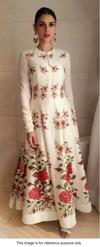 Bollywood Aditi rao Hydari white silk gown