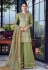 Light green silk embroidered palazzo suit 8005A