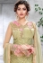 Light green net embroidered straight cut suit 5152