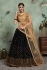 Black color net sequins wedding lehenga