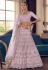 Pink crepe a line lehenga choli 9417