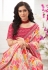 Chinon Saree with blouse in Pink colour 101
