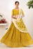 Georgette a line lehenga choli in Mustard colour 8003