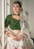 Silk a line lehenga choli in Off white colour 2142