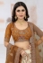 Net a line lehenga choli in Brown colour 6439