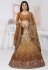 Net a line lehenga choli in Brown colour 6439