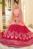 Art silk a line lehenga choli in Peach colour 2264