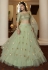 Net circular lehenga choli in Pista green colour 4202