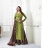 Sophie Choudry Green and Brown color georgette designer palazzo salwar kameez