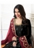 Sophie Choudry Black and maroon color georgette designer palazzo salwar kameez