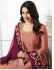 Sophie Choudry Peach and maroon color georgette designer palazzo salwar kameez