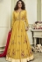 Yellow color wedding anarkali suit