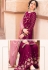 magenta georgette embroidered palazzo style pakistani suit 4001