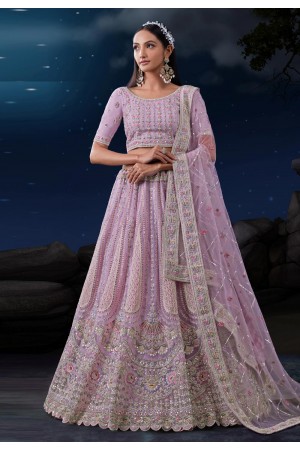 Lavender soft net lehenga choli 90008