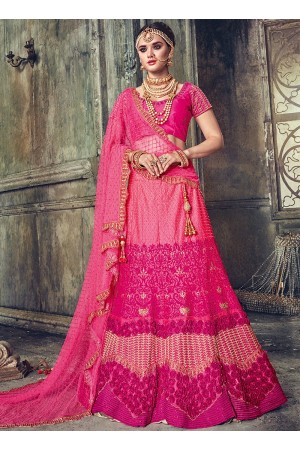 Rency Creation Bridal Wear Nice Pink Jacqieline Embroidery Lehenga Choli at  Rs 1500 in Surat