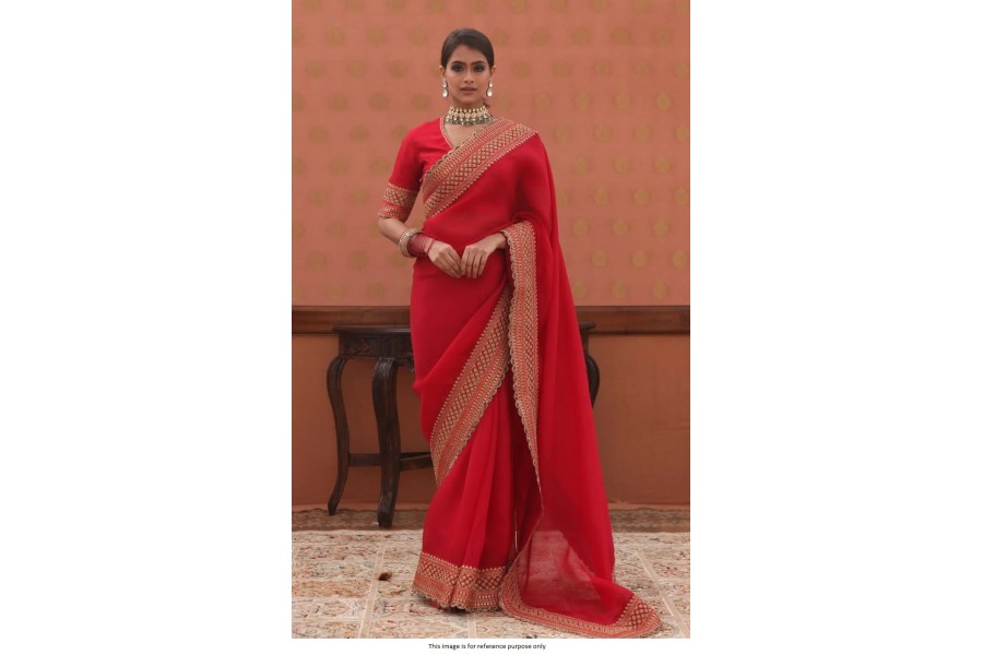 Red Color Wedding Saree