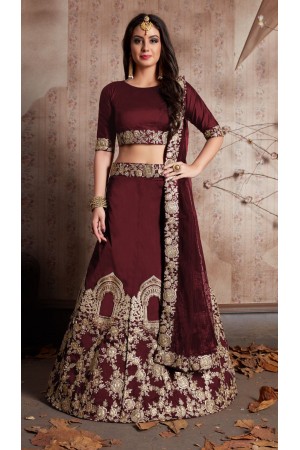 Indian Dress Brown Color Bridal Lehenga 529