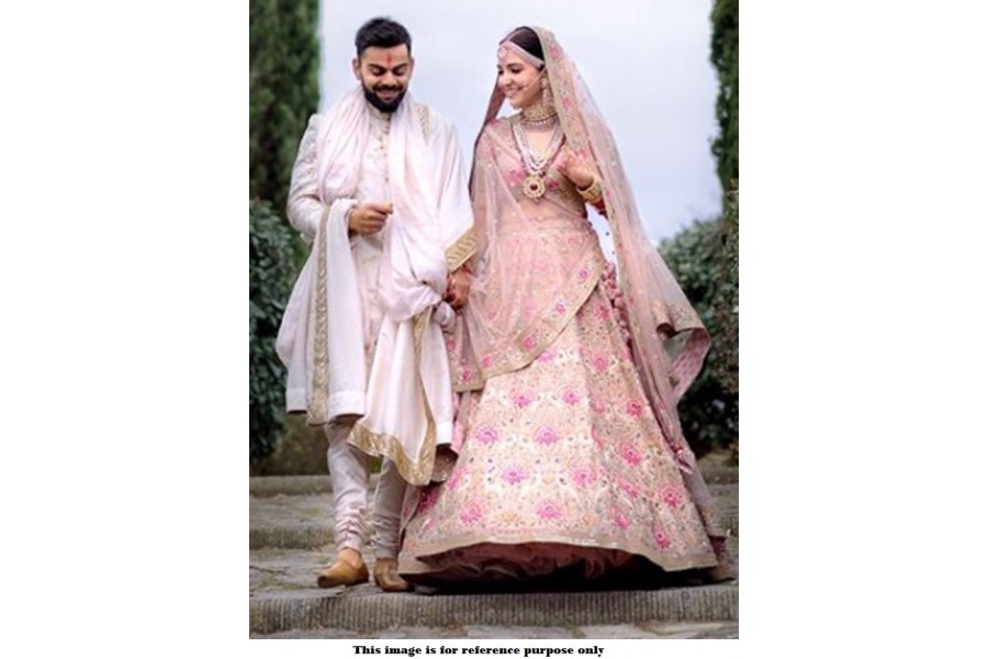 Bollywood style virushka wedding lehenga choli