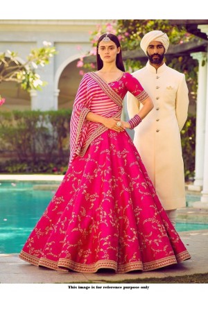 Bollywood Sabyasachi mukherjee Pink vintage wedding lehenga 803