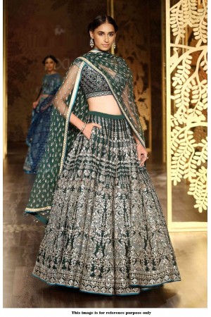 Buy Bridal Flamingo Paradise Lehenga Set - Natural Online from Anita