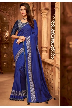 Royal Designer Royal Blue Colour Saree in Prachi Desai Style | Bollywood  Saree