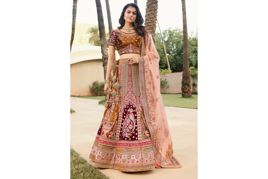 Expensive | Pink Hand Work Lehenga Choli and Pink Hand Work Chaniya Choli  Online Shopping