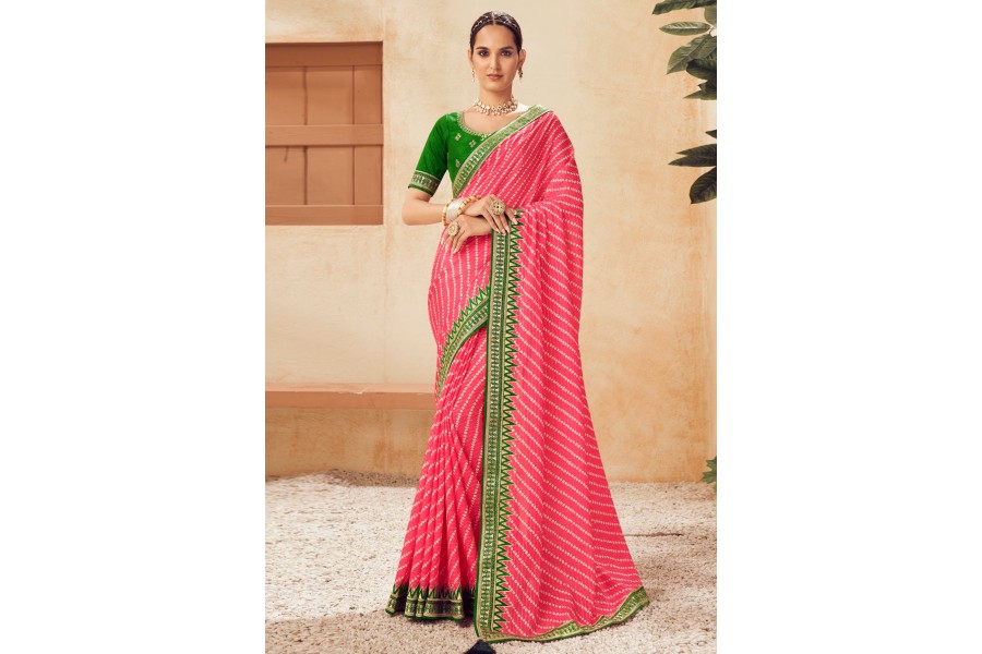 Pink Banarasi Silk Saree With Zari Weaving Work, बनारसी साड़ी - Bhakti Silk  Mills, Surat | ID: 2851701359333