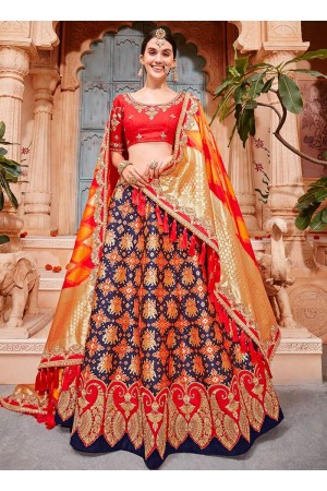 Buy Berry Red Embroidered Bridal Lehenga Online in India @Mohey - Mohey for  Women