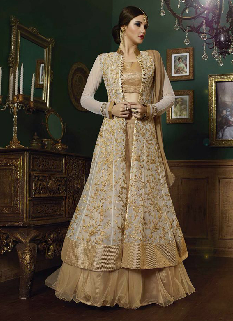 cream lehenga online