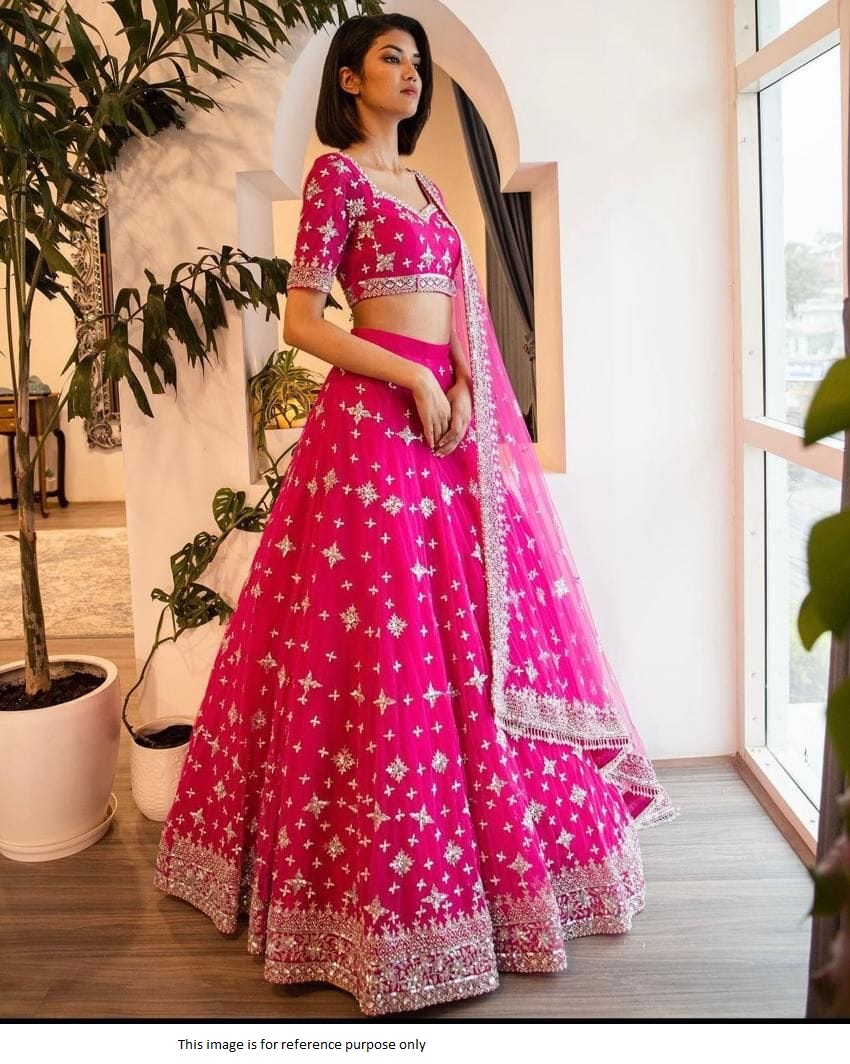 Pink Brocade Indian Lehenga Saree For #Engagement#Lehenga #Style #Saree  #nikvik #usa #designer #austral… | Lehenga style saree, Designer lehenga  choli, Silk lehenga