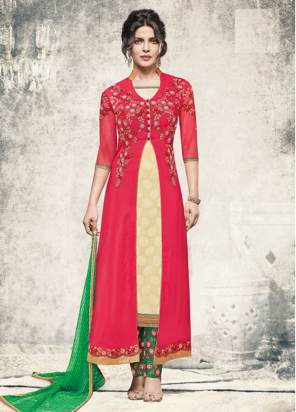 Jacket Style Salwar Kameez - Buy Jacket Style Salwar Kameez Online at Best  Prices