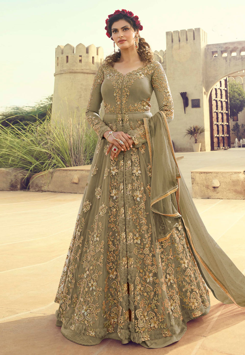Indo Western Lehenga for Reception | Cocktail Lehenga for Weding Guest