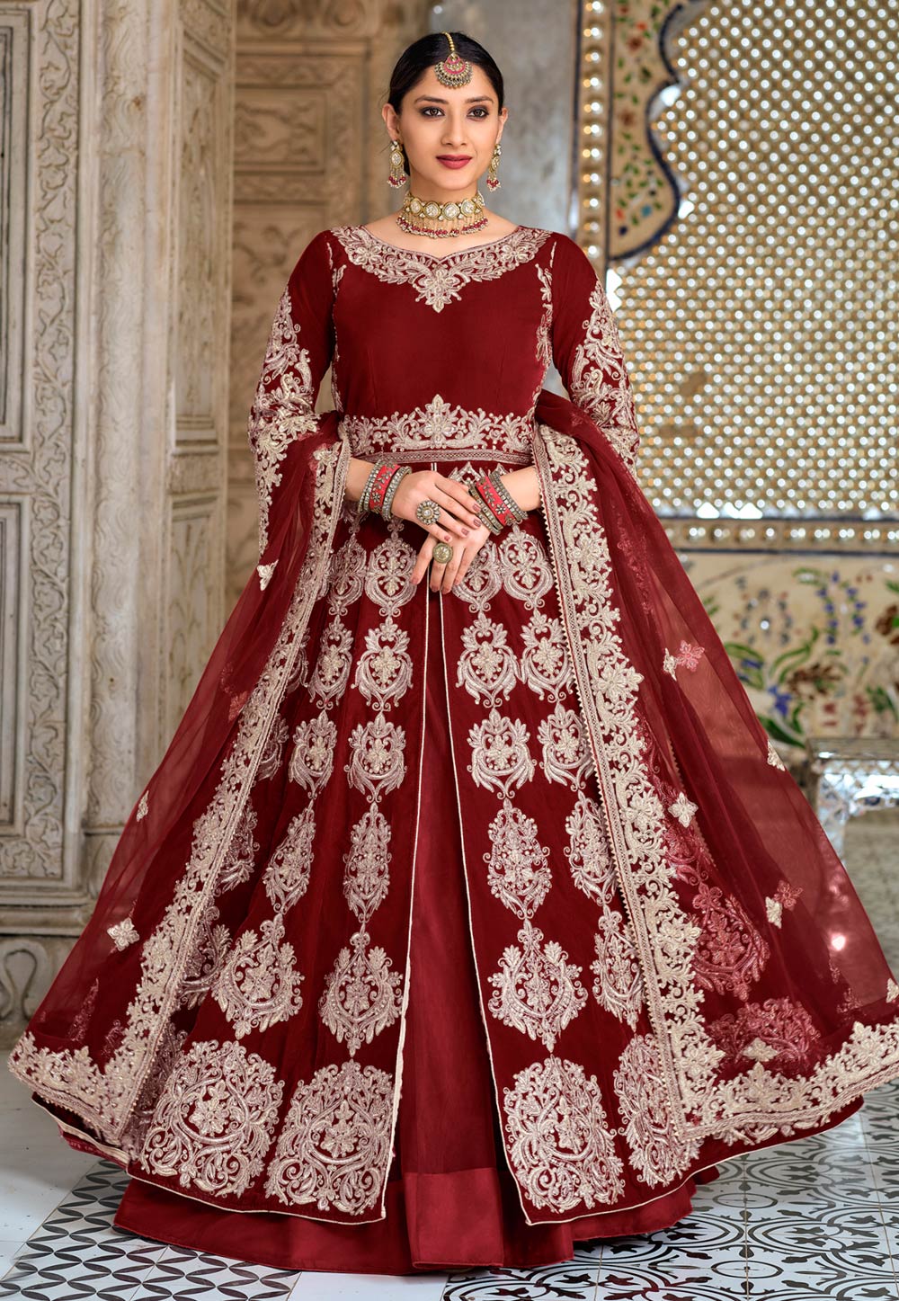 Bridal Velvet With Sequence Embroidery Work Lehenga Choli For Wedding –  Cygnus Fashion