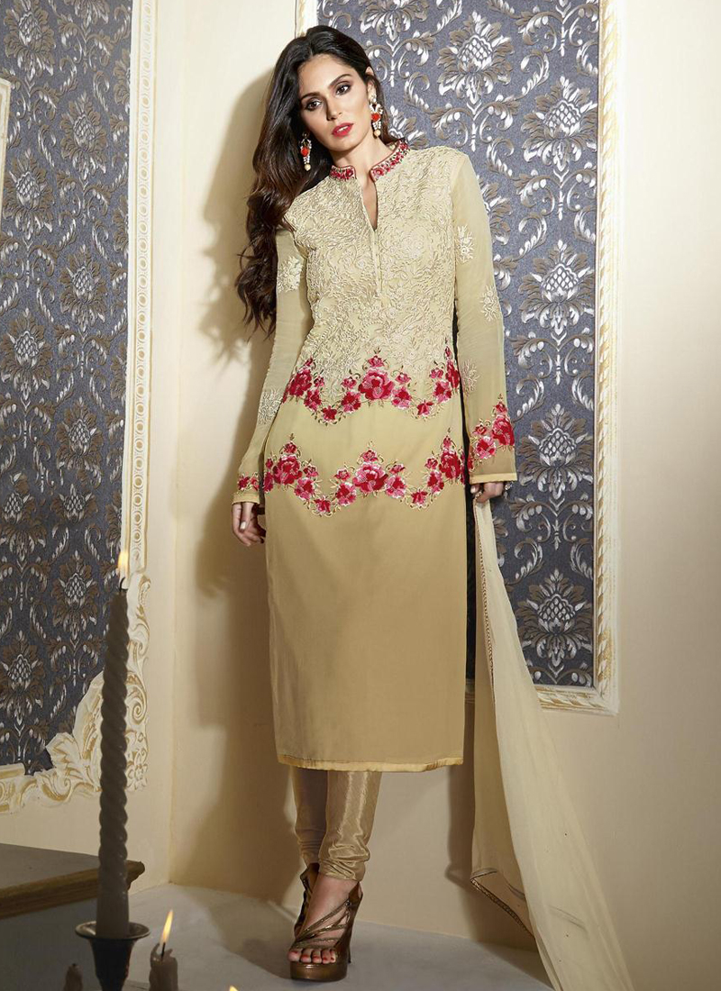 beige salwar suit