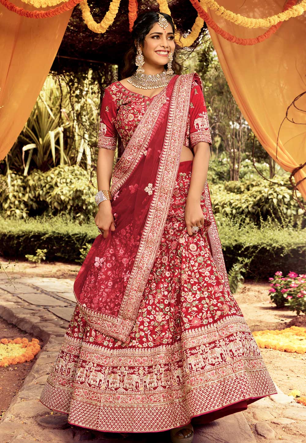 Hot Pink Bridal Lehenga Anarkali 2023 Collection Buy in USA