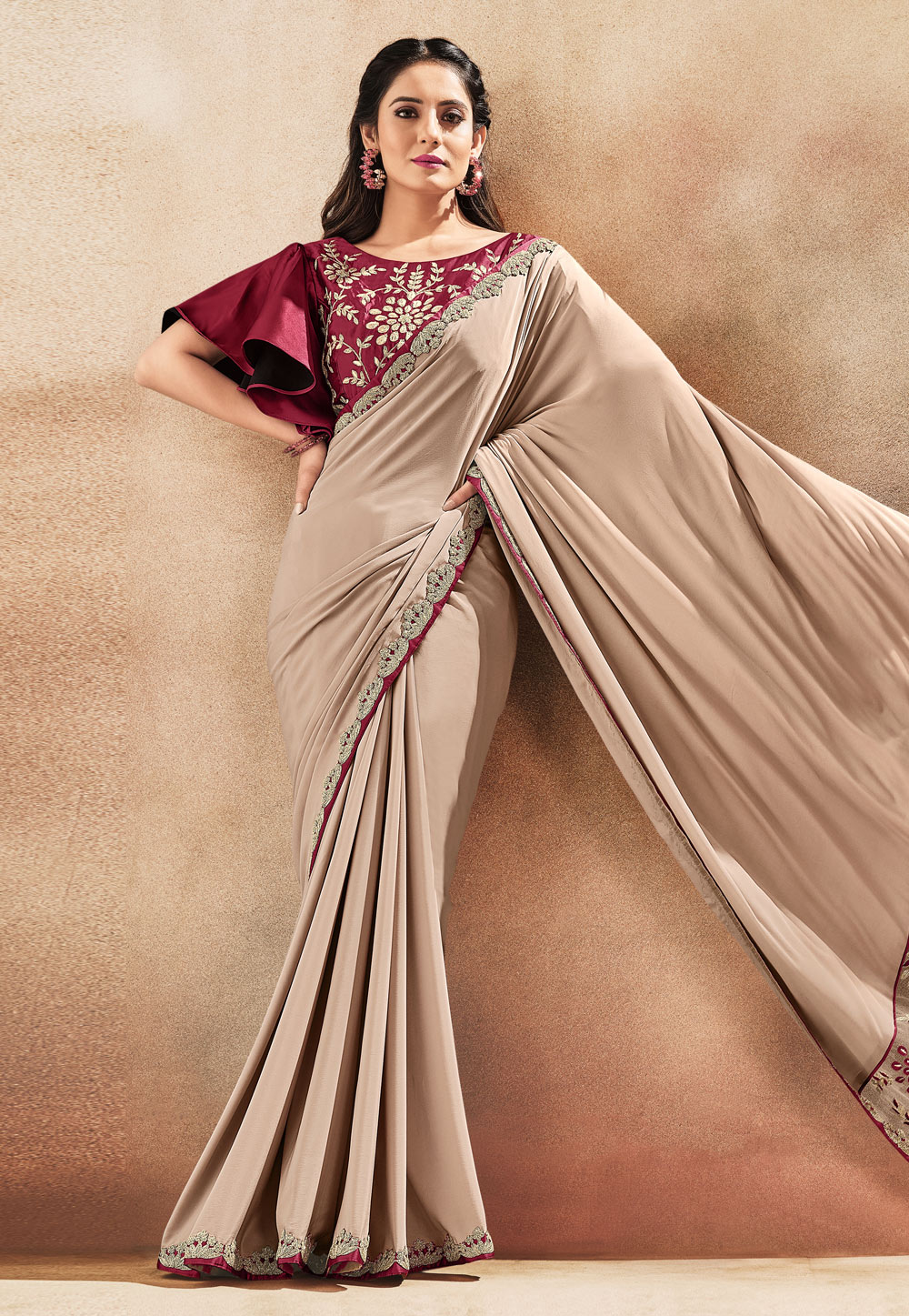 Plain Party Wear Japan Satin Silk Saree, 5.5 m (separate blouse piece) at  Rs 650/piece in Surat
