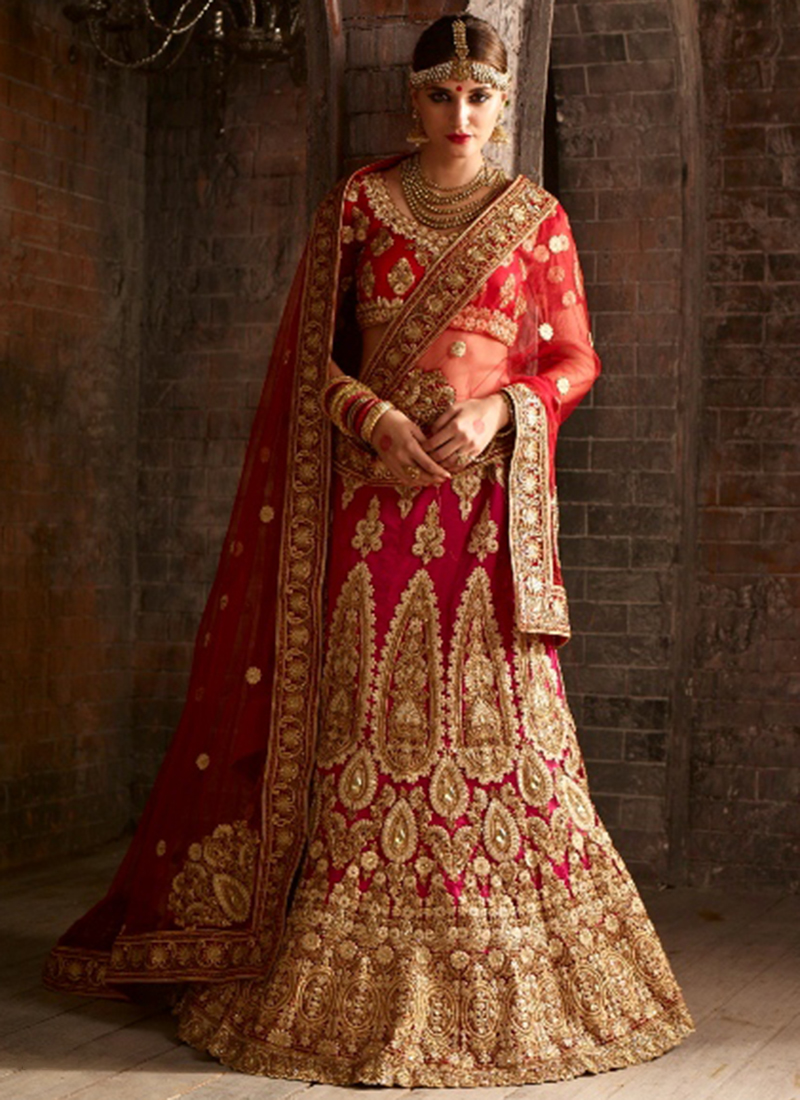 AA Heavy Silk Wholesale Bridal Lehenga Cholis 17 Pieces Catalog Catalog