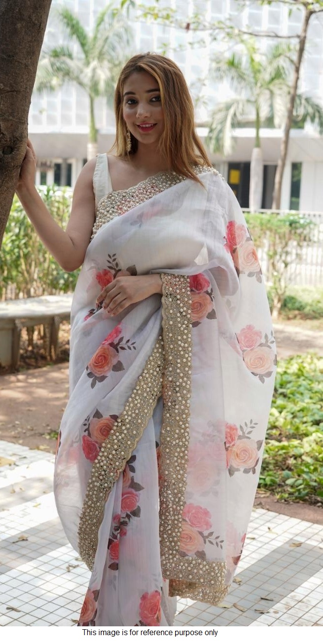 Organza silk saree outlet online