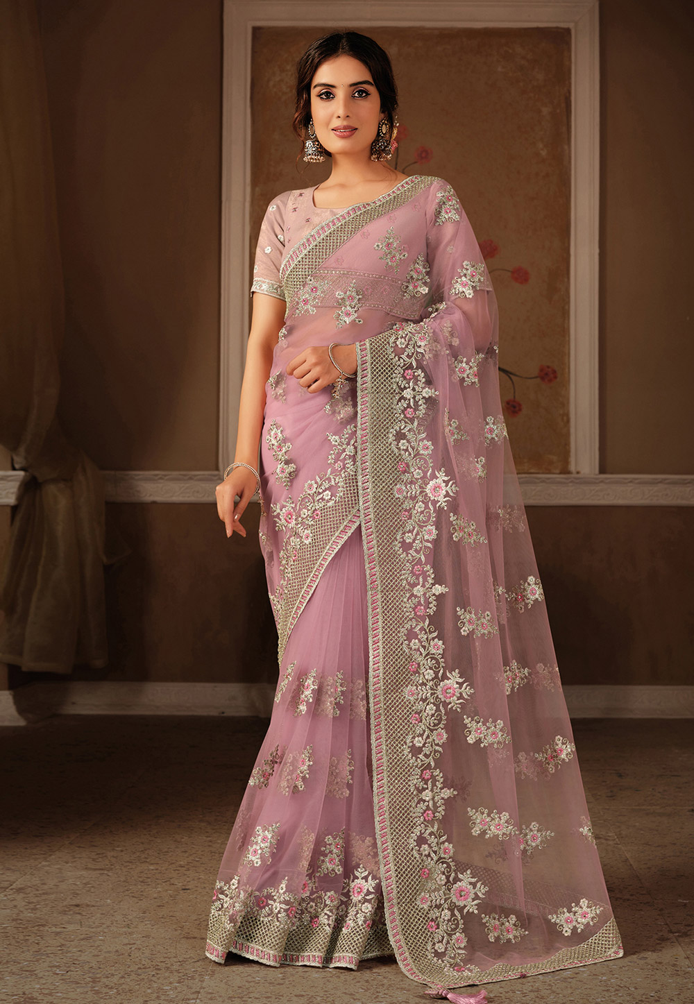 Sitara 4 Fancy Wear Georgette Designer Saree Collection: Textilecatalog