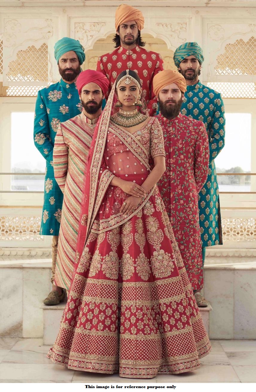 Buy Bollywood Sabyasachi Mukherjee Inspired silk Pink lehenga in colour  from India