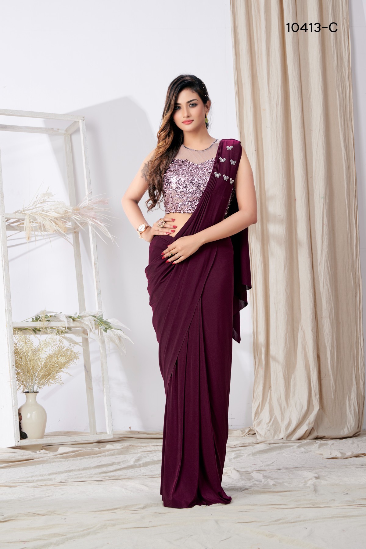 Ready to wear Sarees - Buy Stitched saree online at best prices in India |  Flipkart.com