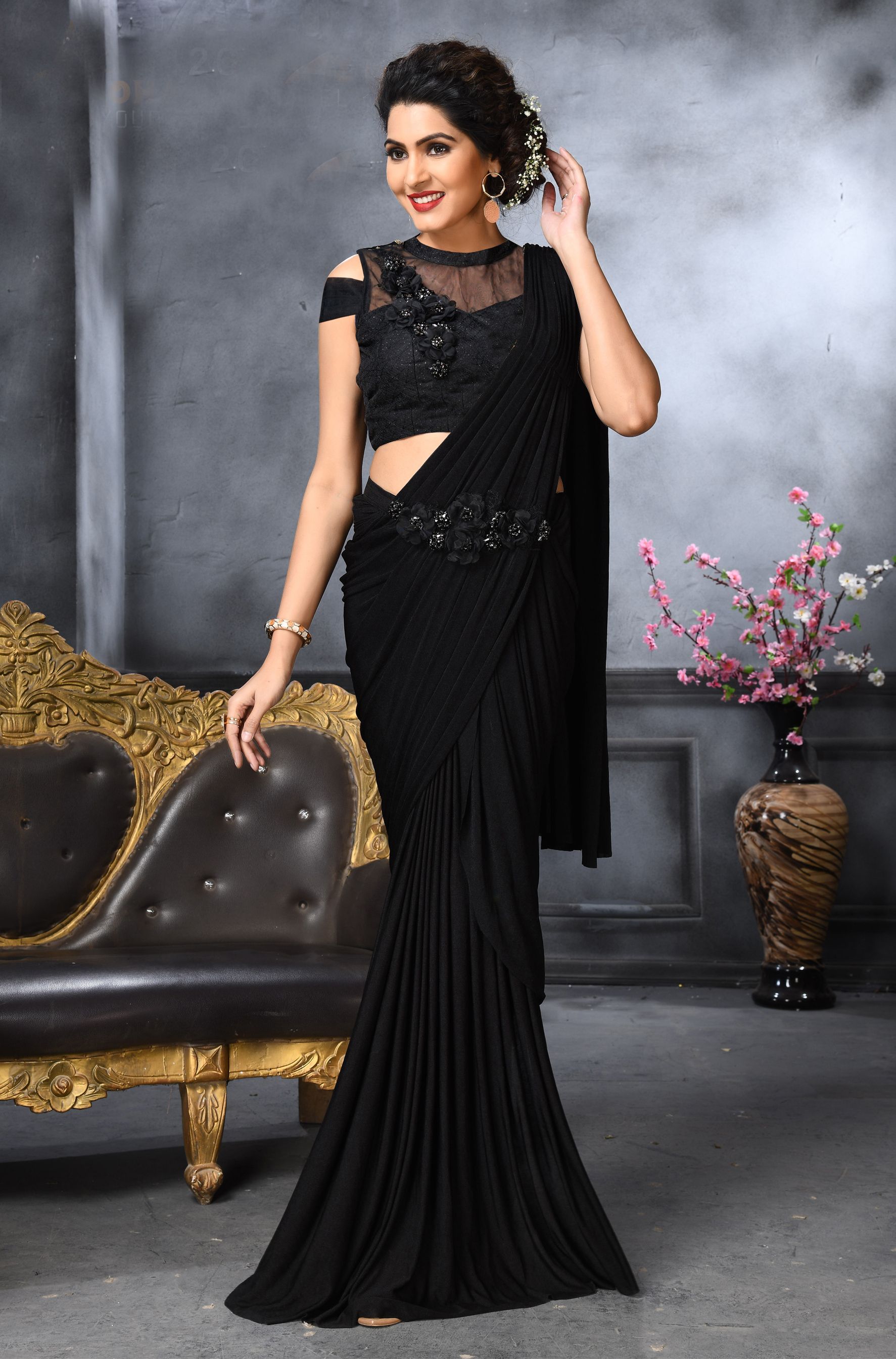 ready to wear party sarees
